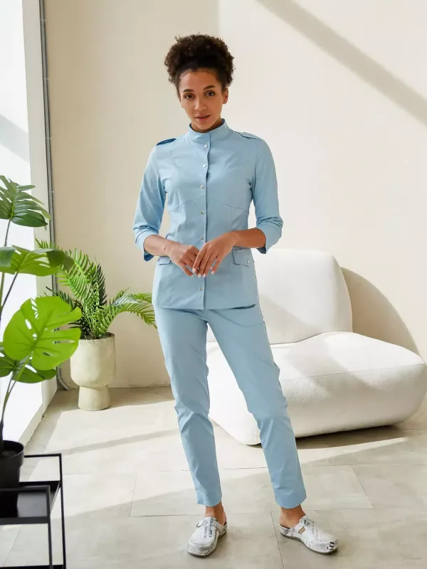 Ясмин Медицинский Костюм цвет голубой