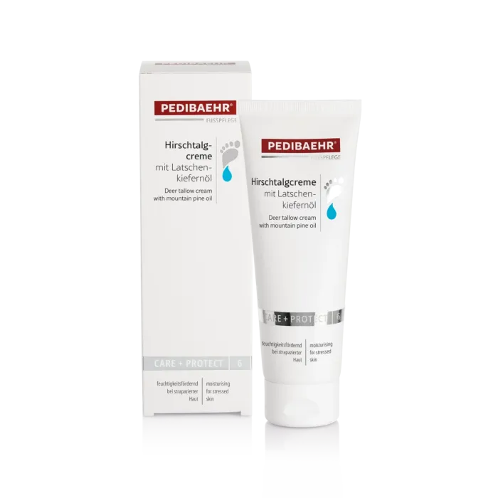 Крем для ног с натуральным 100% оленьим жиром HIRSCHTALGCREME MIT LATSCHENKIEFERNÖL 125 мл
