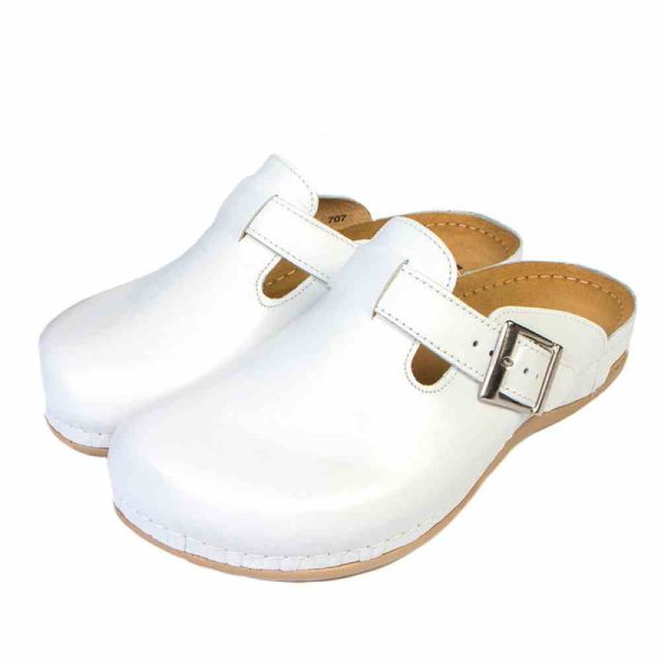 Ортопедичні тапочки-сабо чоловічі Leon 707М білі