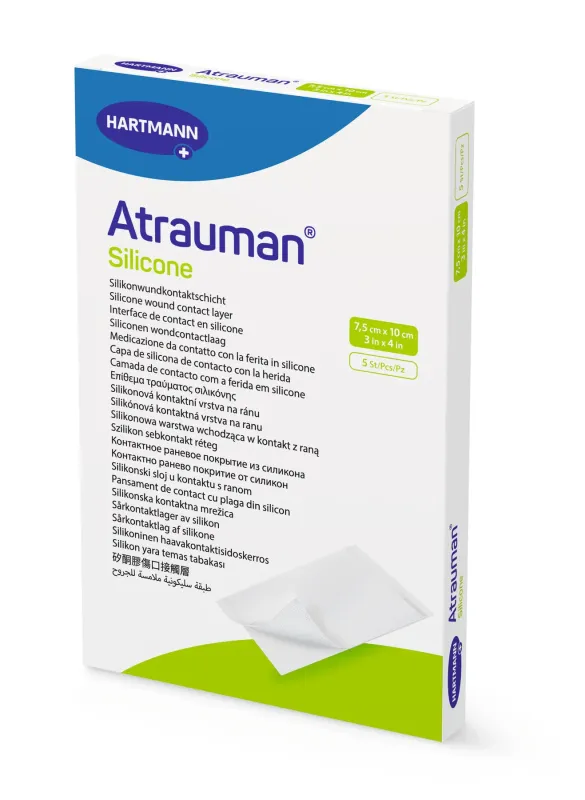Пов'язка атравматична Atrauman® Silicone / Атрауман Силікон 7,5см х 10см 1шт Пов'язка атравматична Atrauman® Silicone / Атрауман Силікон 7,5см х 10см 1шт