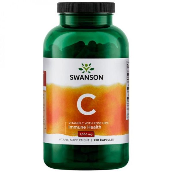 Вітамін C Swanson Vitamin C with Rose Hips 1000 mg - 250 caps
