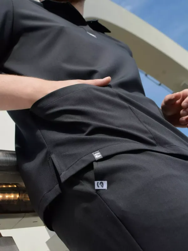 Матео мужское медицинское поло колір чорний