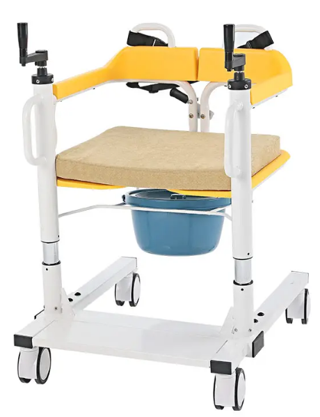 Стул туалет на колесиках складной Профессиональное кресло-каталка с регулировкой высоты Стул туалет на колесиках складной Профессиональное кресло-каталка с регулировкой высоты