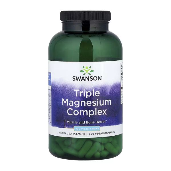 Swanson Triple Magnesium Complex – Комплекс магния для поддержания энергии, нервов и мышц 400мг - 300caps Swanson Triple Magnesium Complex – Комплекс магния для поддержания энергии, нервов и мышц 400мг - 300caps