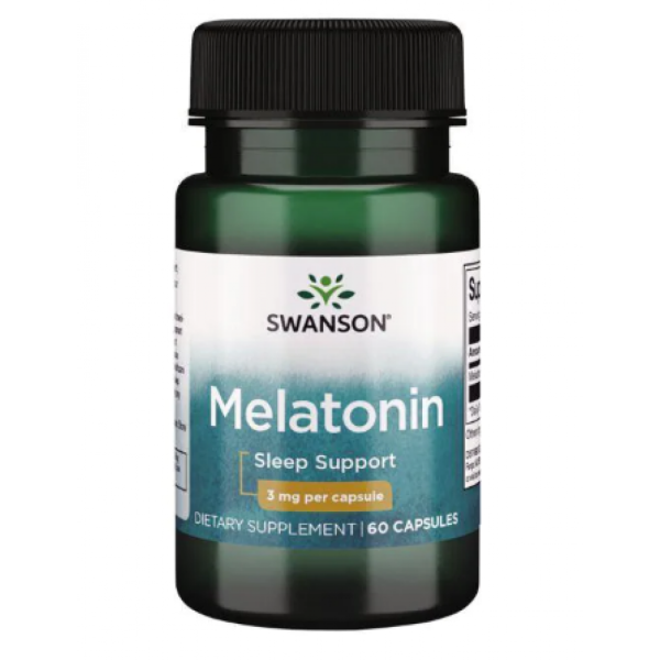 Swanson, мелатонін, Melatonin 3 mg - 60 caps Swanson, мелатонін, Melatonin 3 mg - 60 caps