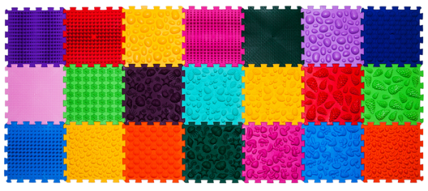 Ортопедический массажный коврик "Мега Микс" 21 элемент