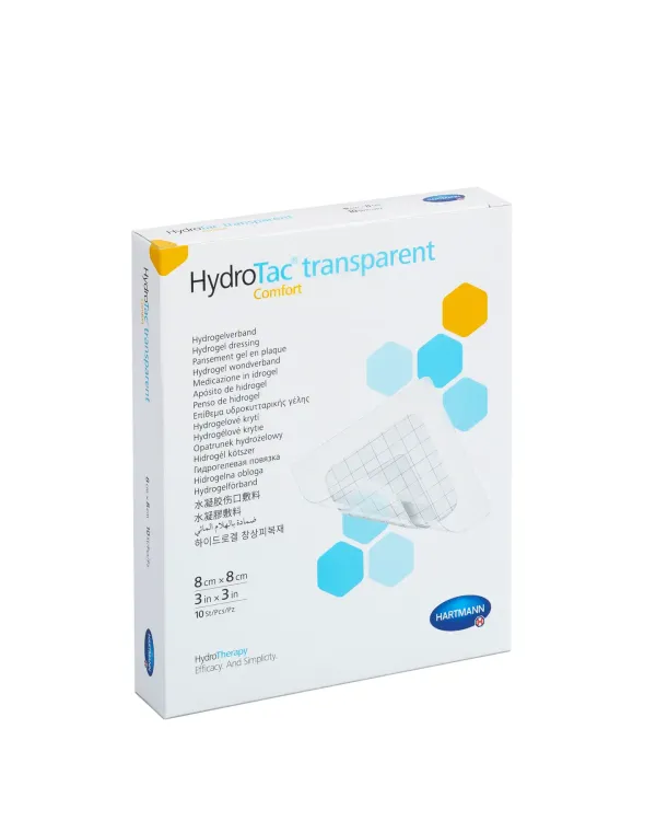 Пов`язка гідрогелева HydroTac® transparent Comfort / ГідроТак транспарент Комфорт 8см x 8см 1шт Пов`язка гідрогелева HydroTac® transparent Comfort / ГідроТак транспарент Комфорт 8см x 8см 1шт