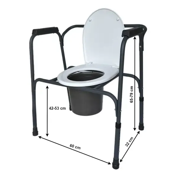 Стілець туалет регульований складний PMED-102-А02 для інвалідів літніх хворих крісло Стілець туалет регульований складний PMED-102-А02 для інвалідів літніх хворих крісло