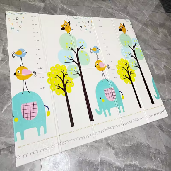 Детский развивающий коврик двусторонний 180х200 см складной.