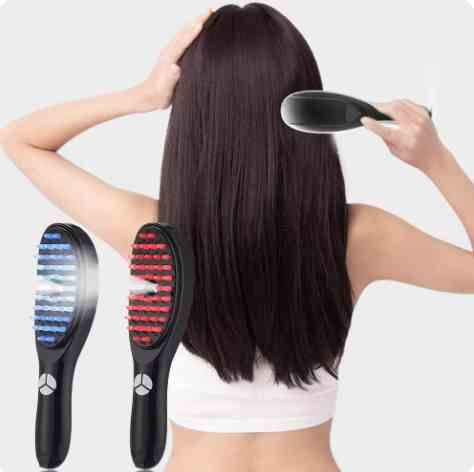 Расческа со светотерапией, вибрацией и распылением для усиления роста волос