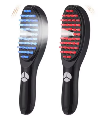 Расческа со светотерапией, вибрацией и распылением для усиления роста волос