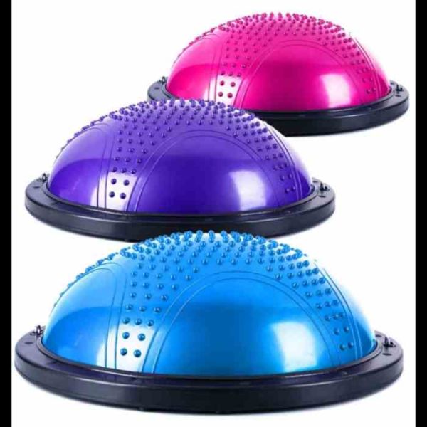 Балансировочная полусфера BOSU для фитнеса и гимнастики D 59см надувная с насосом  60x61 см