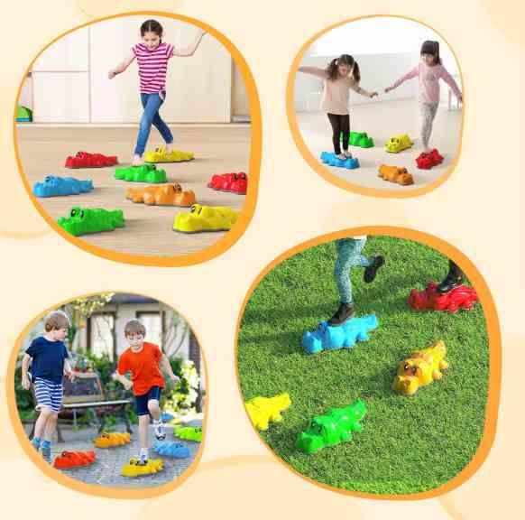 Набор балансиров для детей "Крокодил" 6шт Балансировочные фигуры 22x41 см