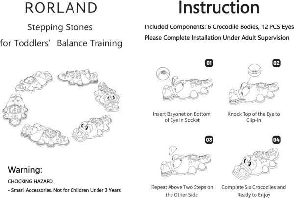 Набор балансиров для детей "Крокодил" 6шт Балансировочные фигуры 22x41 см