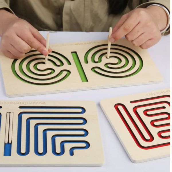 Деревянная межполушарная доска "Круг" 16x31 см