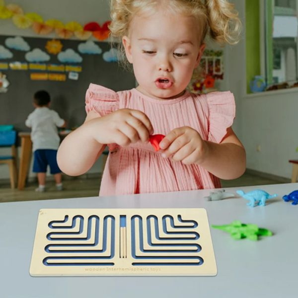 Деревянная межполушарная доска "Змейка" 16x31 см