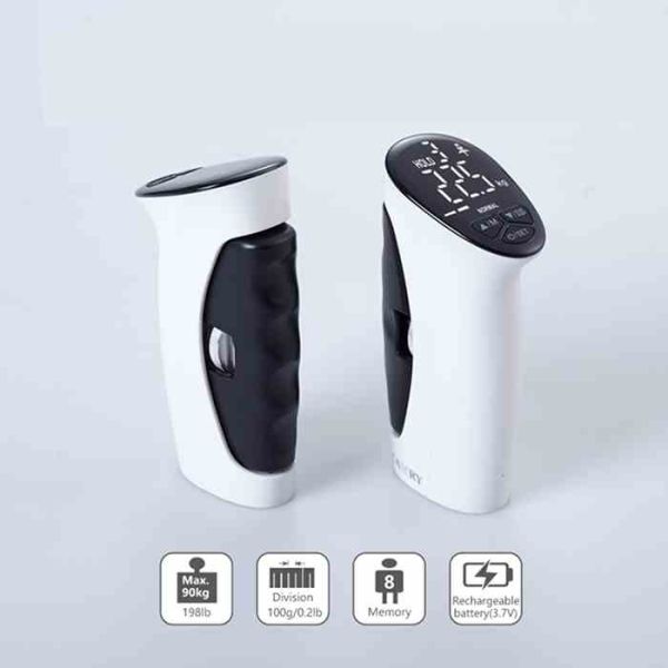 Цифровой ручной динамометр 90 кг с ЖК-дисплеем, кистевой силомер EH-2 с аккумулятором 6x11 см