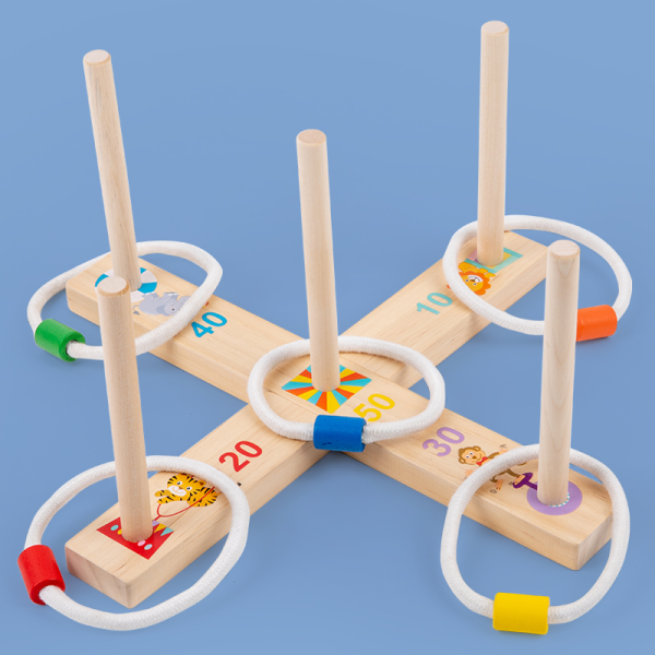 Игра на ловкость и логическое мышление "Веселые кольца" 7x25 см