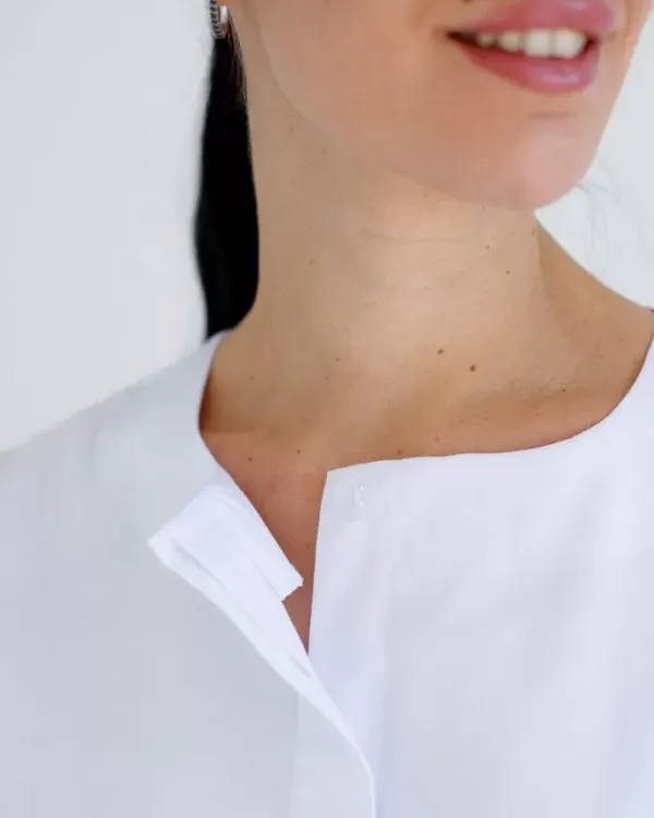 Женский медицинский халат Жаклин цвет белый