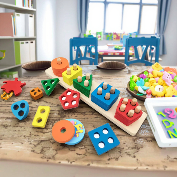 Сортер Фигуры Деревянная игрушка Монтессори 22x32 см