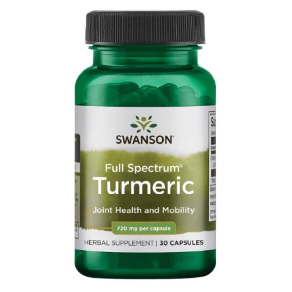 Swanson Turmeric – Куркума Full Spectrum® для здоров’я печінки, суглобів і клітинного захисту 720 мг - 30cap Swanson Turmeric – Куркума Full Spectrum® для здоров’я печінки, суглобів і клітинного захисту 720 мг - 30cap
