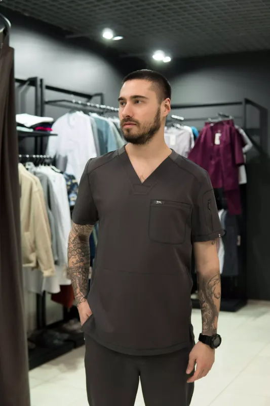 Урус чоловічий Медичний Костюм колір Пепелястий графіт Урус чоловічий Медичний Костюм колір Пепелястий графіт