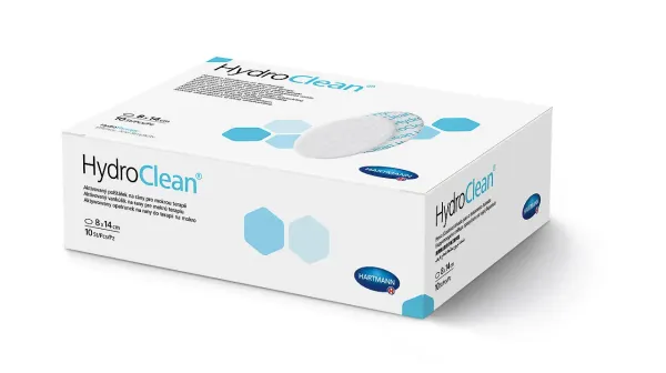 Активована пов'язка на рану для терапії у вологому середовищі HydroClean® / Гідроклін 8см х 14см 1шт Активована пов'язка на рану для терапії у вологому середовищі HydroClean® / Гідроклін 8см х 14см 1шт