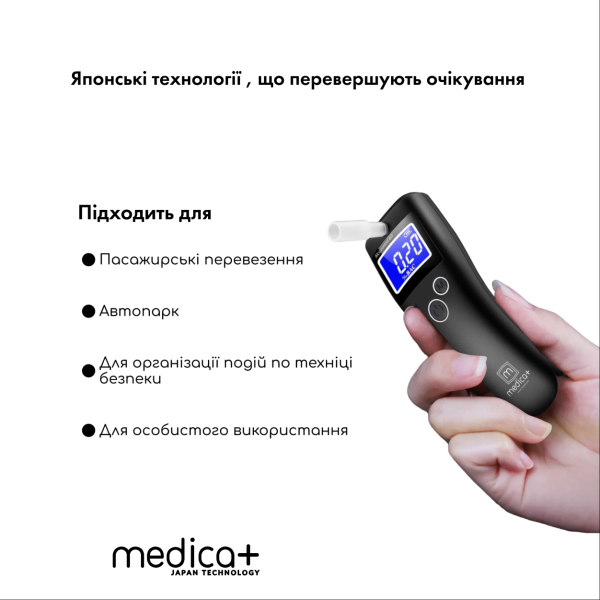 Алкотестер Medica+ Alco Control 8.0 + Комплект мундштуків 40шт.