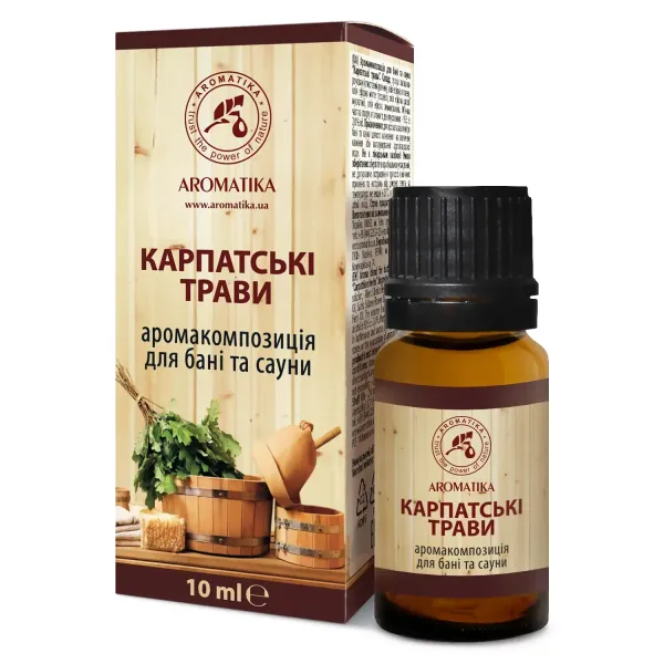 Аромакомпозиція для бані та сауни «Карпатські трави» 10 мл Ароматика