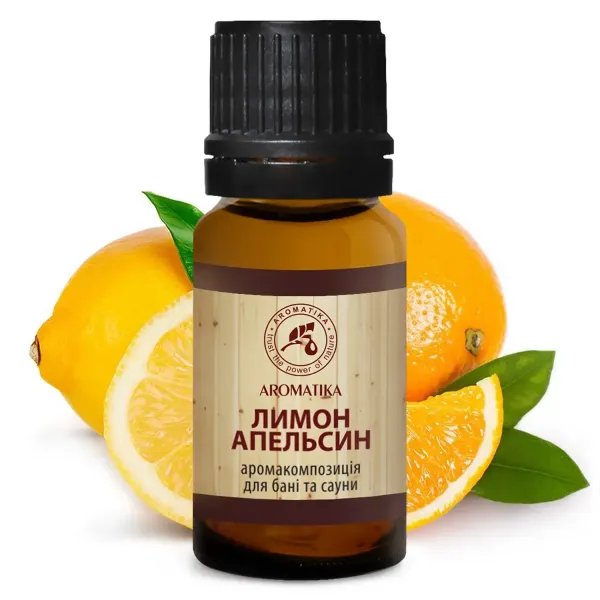 Аромакомпозиція для бані та сауни «Лимон-Апельсин» 10 мл Ароматика