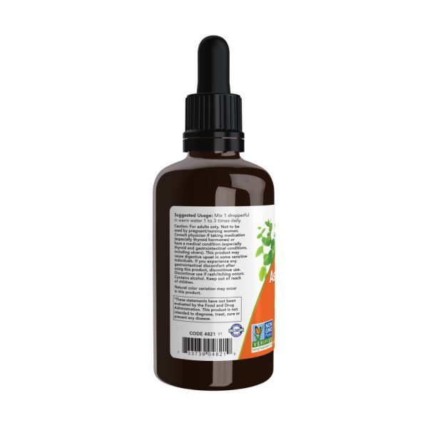 NOW Ashwagandha Liquid Extract – органічний рідкий екстракт ашваганди - 59 ml