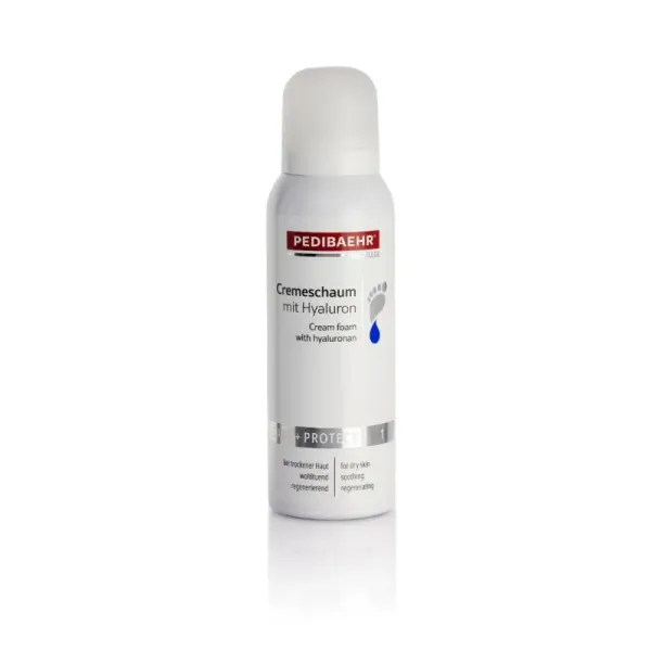 Крем-пінка з гіалуроновою кислотою та сечовиною (CREMESCHAUM MIT HYALURON), PediBaehr - 125 мл Крем-пінка з гіалуроновою кислотою та сечовиною (CREMESCHAUM MIT HYALURON), PediBaehr - 125 мл