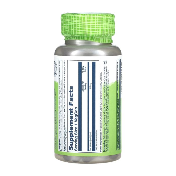 Beet Root 605 mg – 100 капсул для підтримки кровообігу та енергії