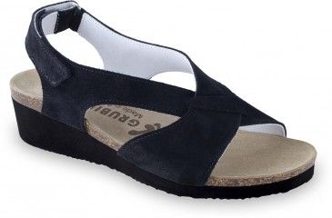 Босоніжки жіночі ортопедичні Muscat (танкетка 4,6 см), Grubin чорні