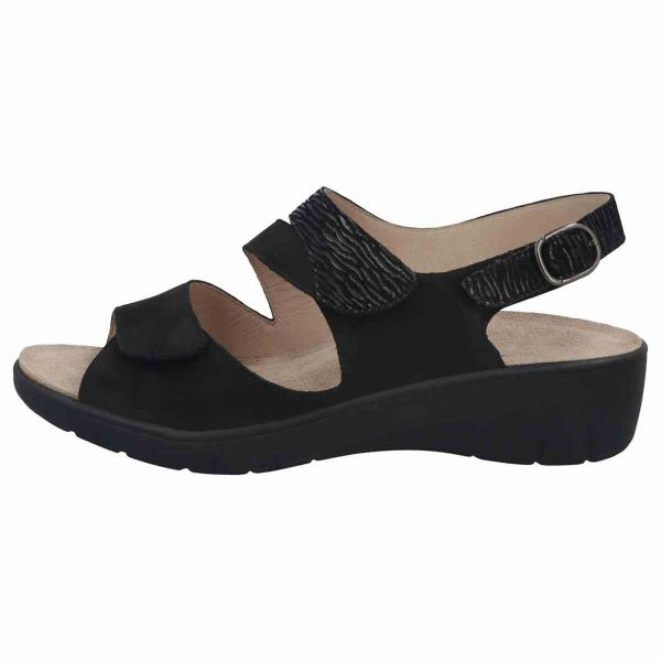 Босоніжки жіночі GINA, чорний (арт.7 24004 01237), Solidus (Німеччина)