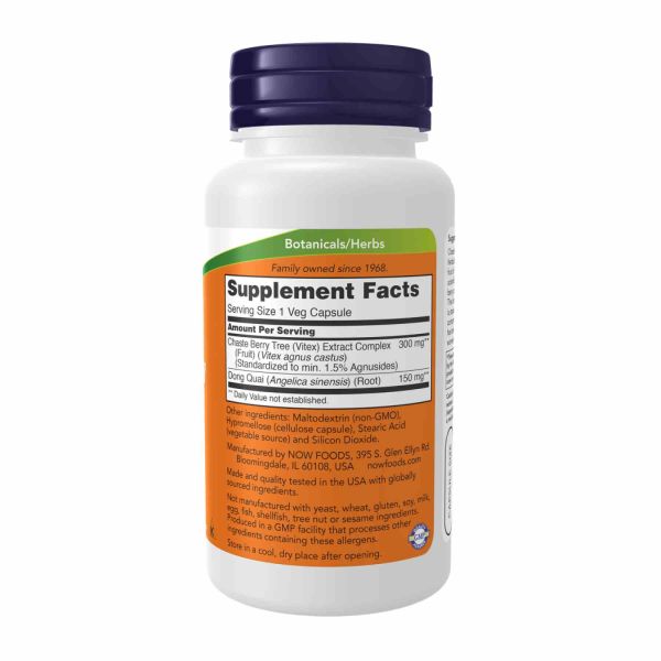 Chaste Berry Vitex Extract 300 мг NOW - Для женского здоровья и гормонального баланса - 90 vcaps