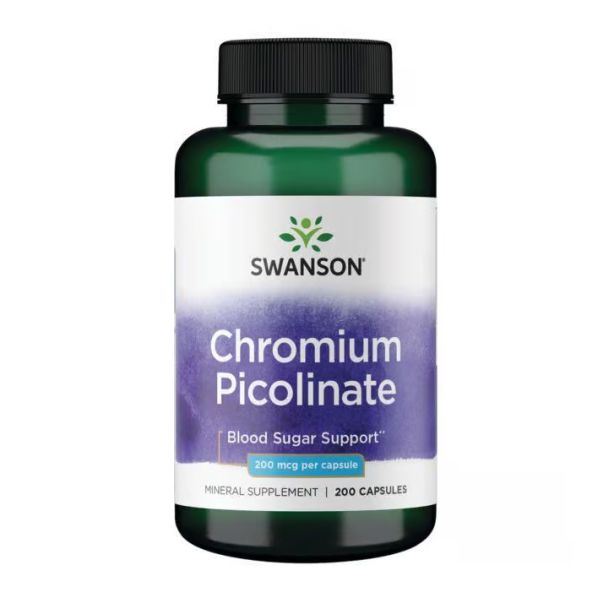 Хром Піколінат, Chromium Picolinate 200mcg - 200 сaps Хром Піколінат, Chromium Picolinate 200mcg - 200 сaps
