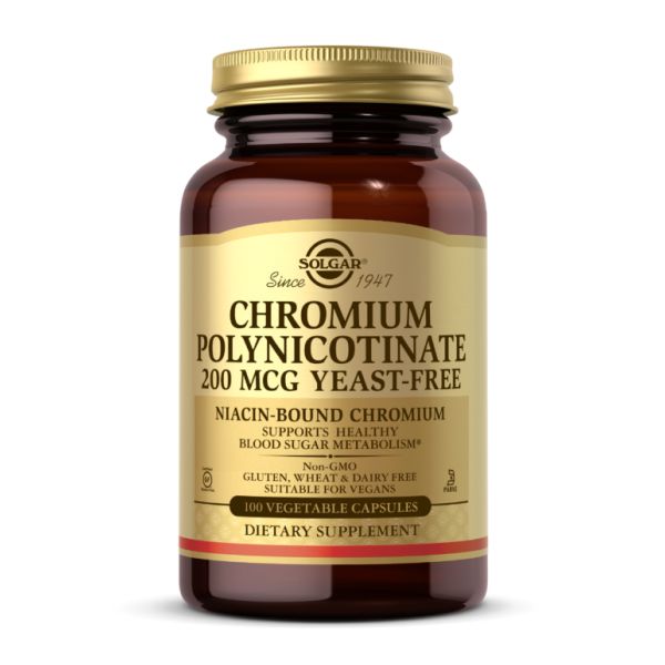 Chromium Polynicotinate 200mcg YeastFree - 100 vcaps Chromium Polynicotinate 200mcg YeastFree - 100 vcaps