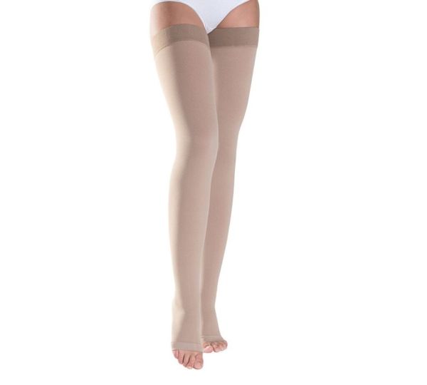 Панчохи медичні 2 клас компресії довгі відкритий мисок pani Teresa св бежевий