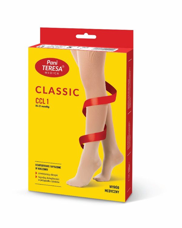 Гольфи медичні 1 клас компресії закритий мисок Pani Teresa св. бежевий
