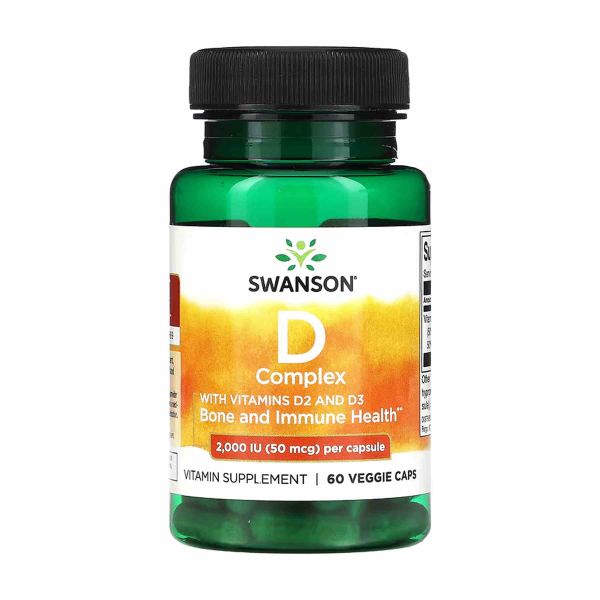 Swanson, комплекс вітамінів, D Complex D2 abd D3 2000iu(50mcg) - 60caps (До 12.25) Swanson, комплекс вітамінів, D Complex D2 abd D3 2000iu(50mcg) - 60caps (До 12.25)