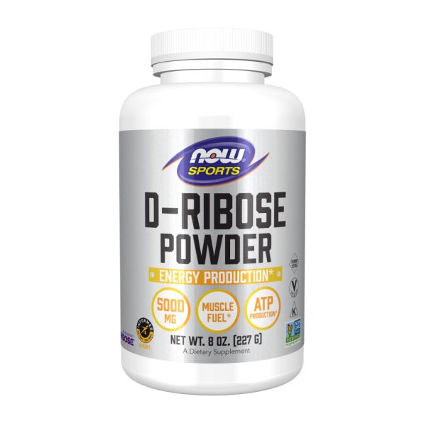 NOW® D-Ribose Powder – енергія клітин, витривалість і підтримка м’язів - 227g  NOW® D-Ribose Powder – енергія клітин, витривалість і підтримка м’язів - 227g