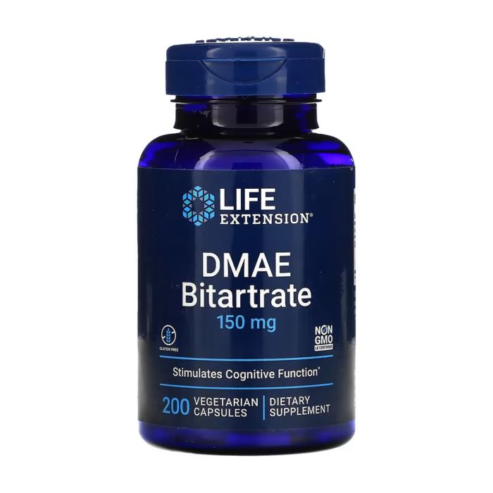 DMAE Bitartrate 150mg - 200 vcaps (Пошкоджена банка)