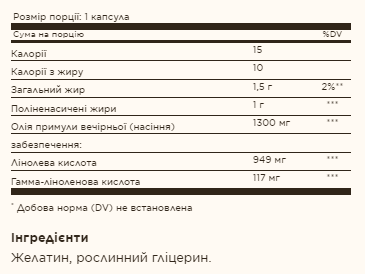 Evening Primrose Oil 1300mg - 60 softgels