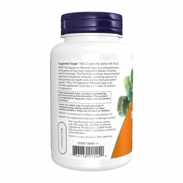 Комплекс микроэлементов NOW® – Полный спектр для здоровья костей и иммунитета - 240 caps