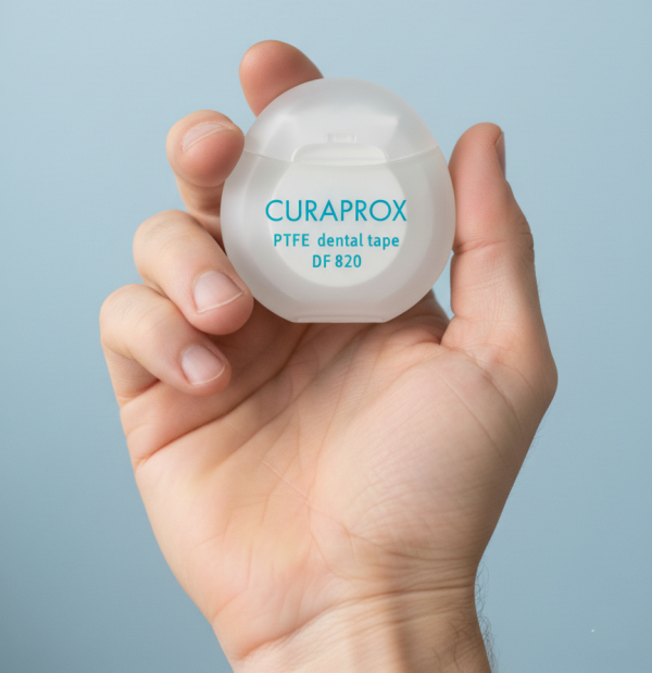 Нитка міжзубна тефлоновая з хлоргексидином, 5 м CURAPROX
