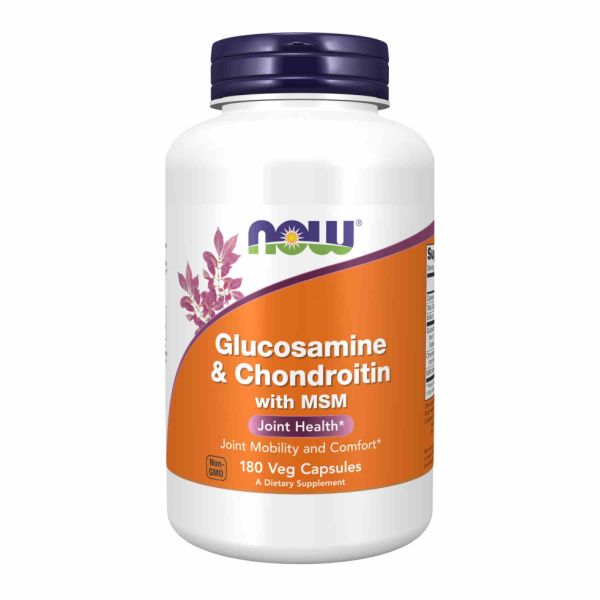 NOW Glucosamine & Chondroitin with MSM – для здоров’я та комфорту суглобів - 180 vcaps NOW Glucosamine & Chondroitin with MSM – для здоров’я та комфорту суглобів - 180 vcaps