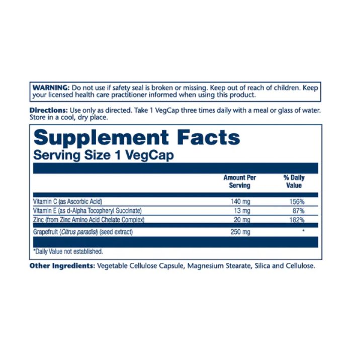 Grapefruit Seed Extract 250 mg – 60 капсул для підтримки імунітету та травлення