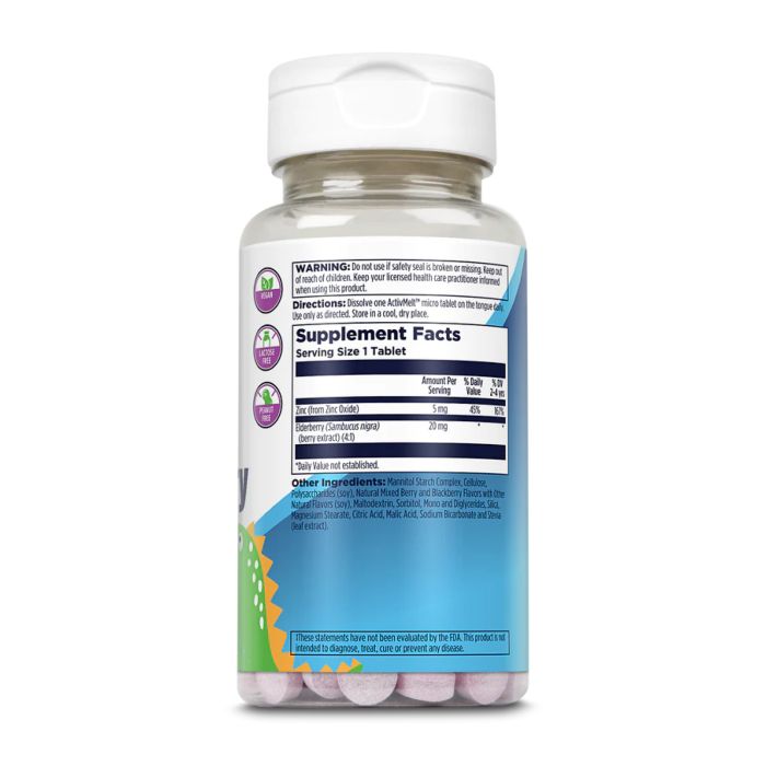 Zinc Elderberry 5mg - 90 tabs Berry