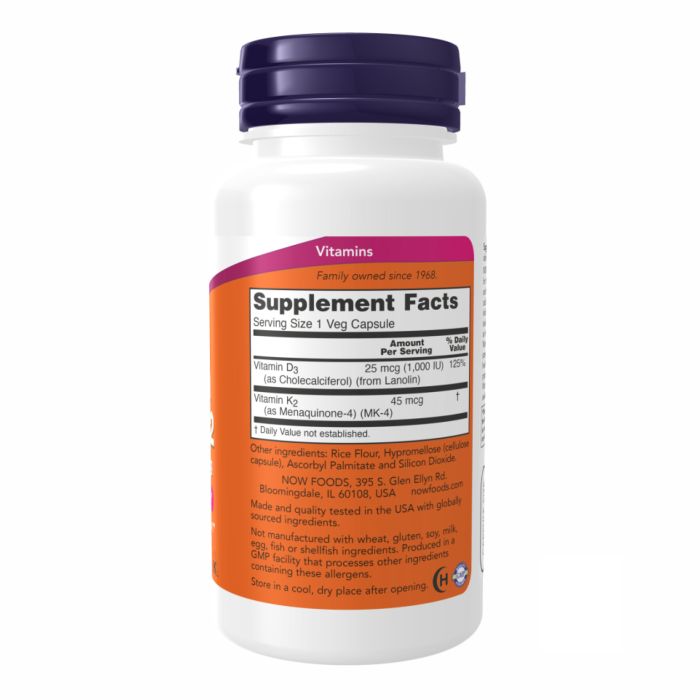 Vitamin D3+K2 1000 IU - 120 vcaps